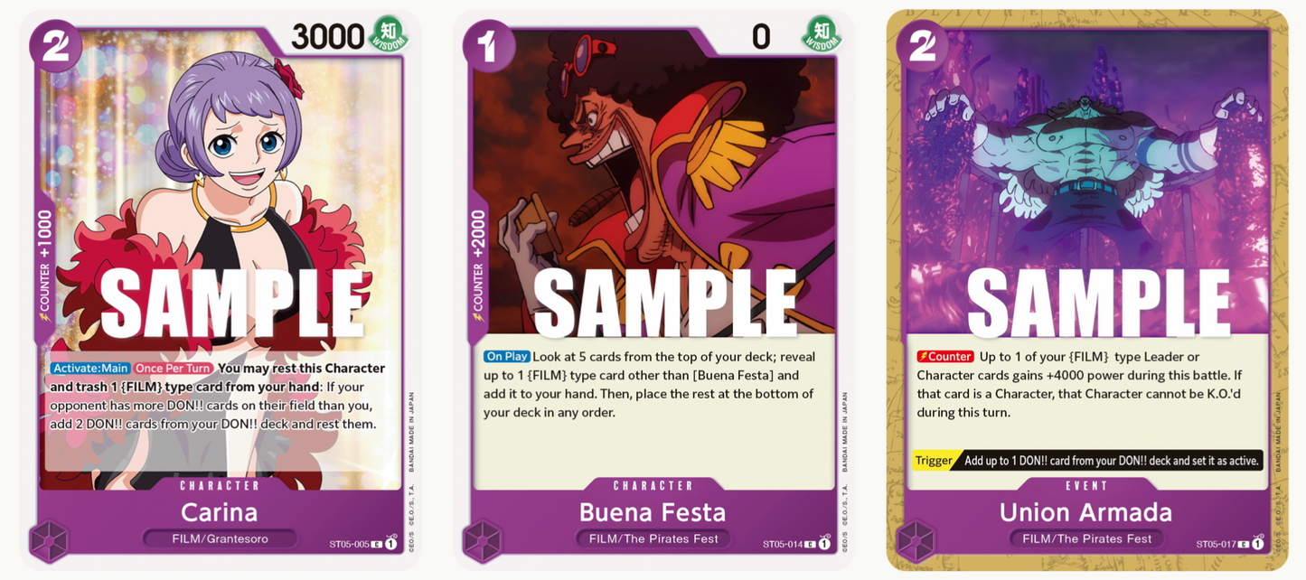 One Piece Starter Deck ST05 : ONE PIECE FILM edition cards