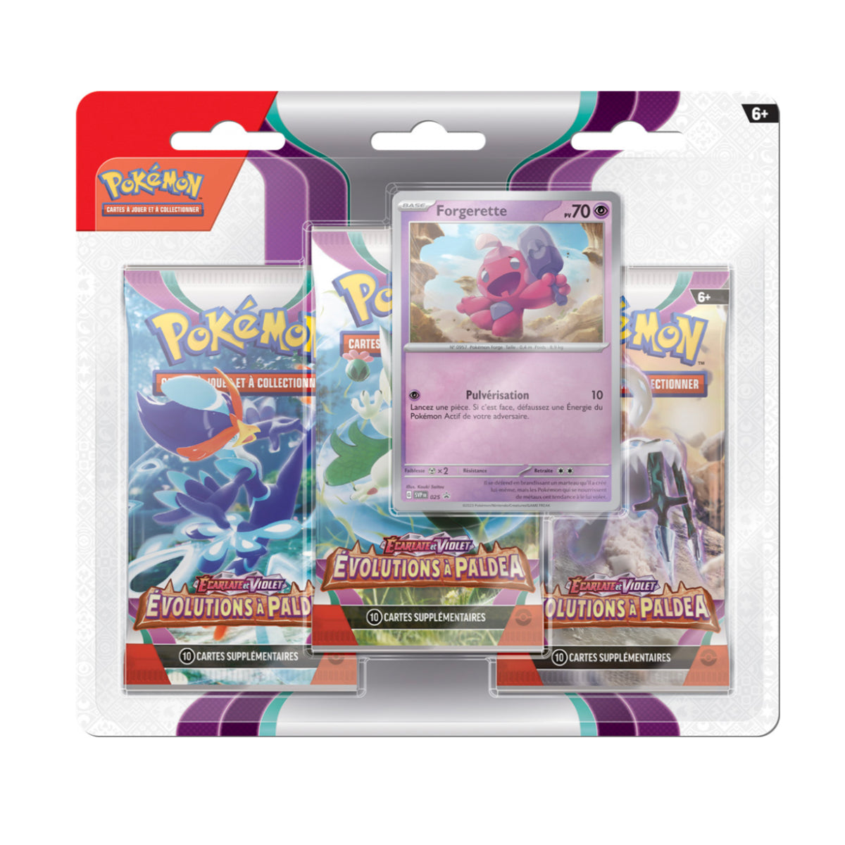 Pokémon Tripack EV02 Evolutions à Paldea : Forgerette