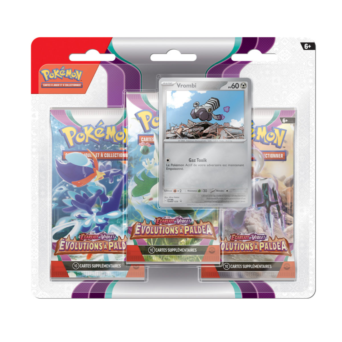 Pokémon Tripack EV02 Evolutions à Paldea : Vrombi