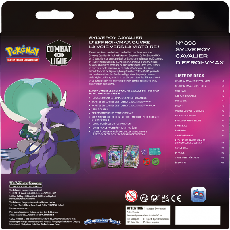 Pokémon Deck Combat de Ligue Sylveroy Cavalier d'Effroi VMAX Back