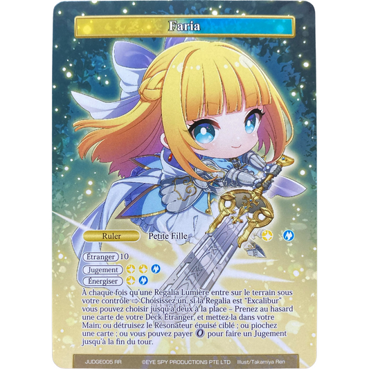 Carte promo Force of Will Faria // Faria, française, Foil Full Art, état Near Mint.