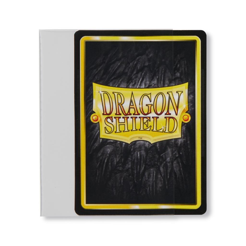 Paquet de 100 sleeves Dragon Shield Perfect Fit Sideloader Clear, protège-cartes transparents avec insertion latérale pour cartes standards.