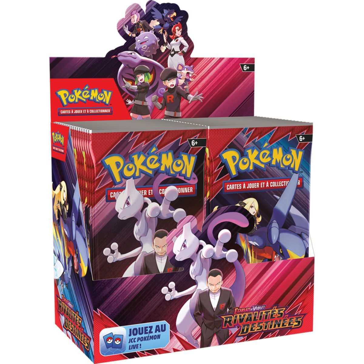 Boîte display Pokémon EV10 Rivalités Destinées contenant 36 boosters sous scellé, en version française.