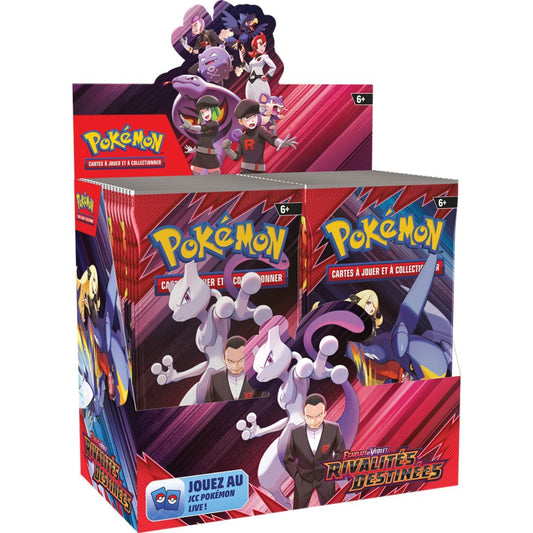 Boîte display Pokémon EV10 Rivalités Destinées contenant 36 boosters sous scellé, en version française.