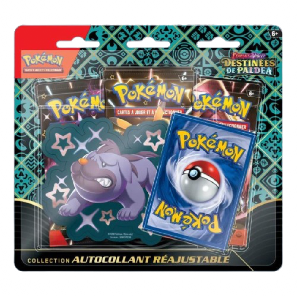 Pokémon Tripack Tech Stickers EV04.5 Destinées de Paldea : Grondogue