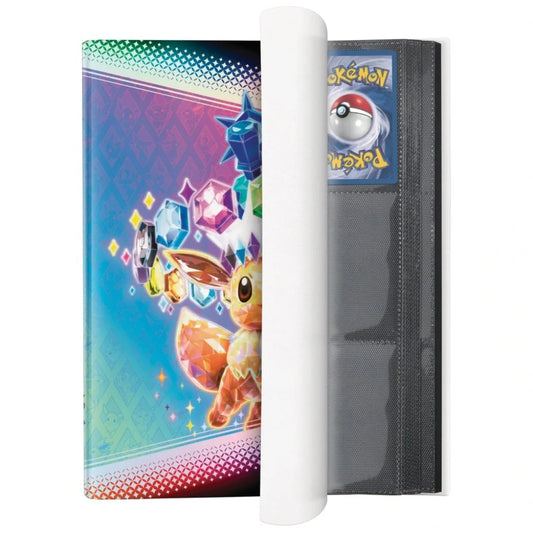 Pokémon Pro-Binder EV08.5 Évoli Teracristal, classeur premium 360 cartes avec fermeture élastique.