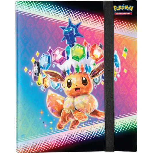 Pokémon Pro-Binder EV08.5 Évoli Teracristal, classeur premium 360 cartes avec fermeture élastique.
